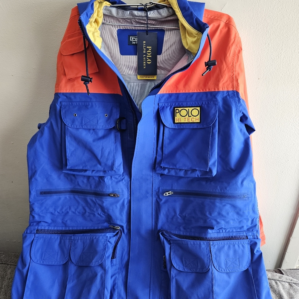 Ralph Lauren Polo Hi Tech Blue and Orange Jacket - Picture 3 of 4